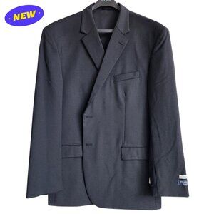 52L Black Suit Jacket Jos A Bank Traveler Travel Tech Cool Motion Wool Blend New